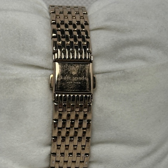 Kate Spade New York Varick Bracelet 36mm Watch Gold Bracelet Striped Face 2.75” - Picture 5 of 12